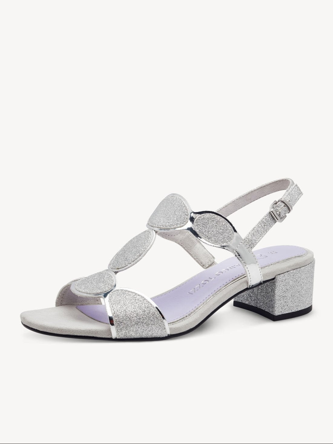 Marco Tozzi 28231 Block Heel Dress Sandal SILVER 28231