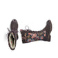 Rieker 94731 Long Leg BROWN Floral PRINT Boot with Laces and Zip 94731-91