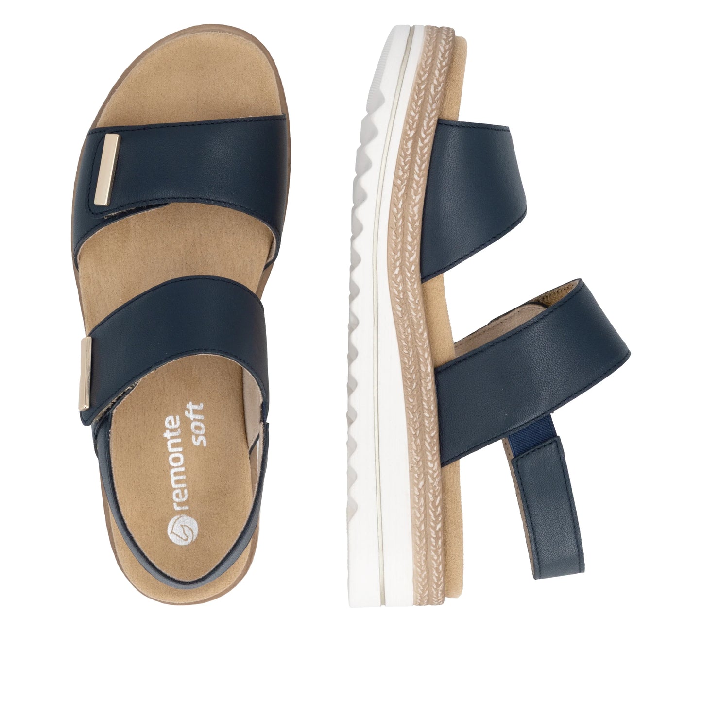 Remonte NAVY Twin Strap Touch Fastening Sandal D0Q59-14