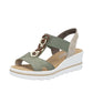 Rieker 67498 GREEN Wedge Slip On Sandal  67498-52