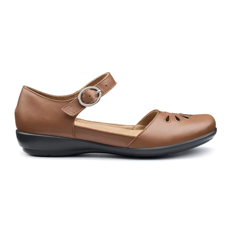 Hotter Eloise TAN Leather Bar Shoe