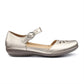 Hotter Eloise GOLD Leather Bar Shoe