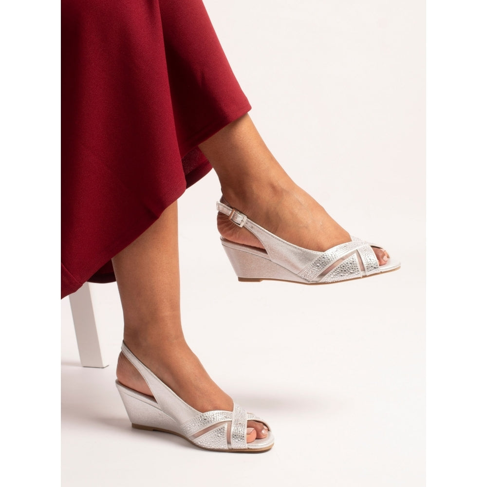 Lunar Emmerline Occasion Wear Shoe SILVER FLR060BL