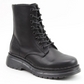 Heavenly Feet Eva Black 8 Eyelet Lace Up Ankle Boot with Zip