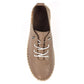 Lunar Evie Lunar TAUPE Soft Leather Slip On Plimsoll FLE050