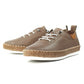 Lunar Evie Lunar TAUPE Soft Leather Slip On Plimsoll FLE050