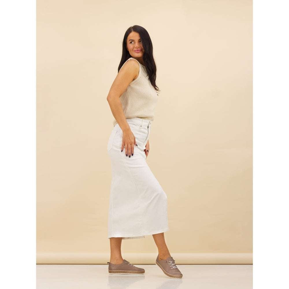 Lunar Evie Lunar TAUPE Soft Leather Slip On Plimsoll FLE050