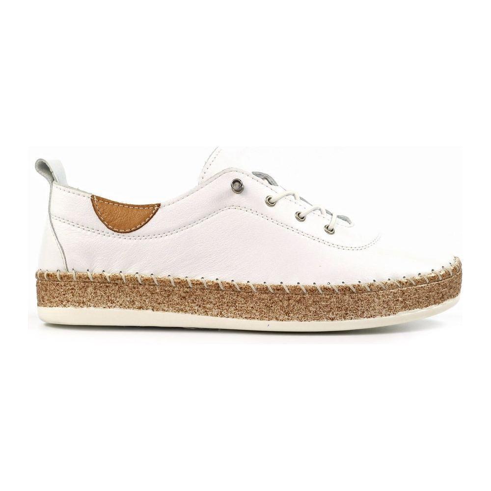 Lunar Evie Soft Leather Slip On Trainer WHITE
