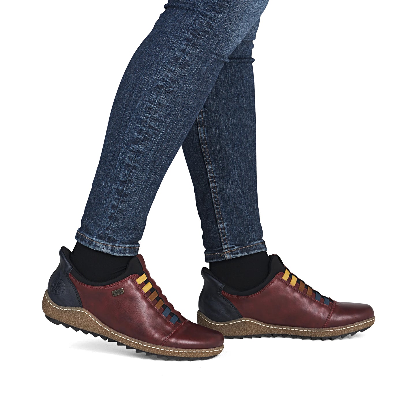 Rieker L7562 WINE Soft Leather Waterproof High Fronted shoe Boot L7562-35