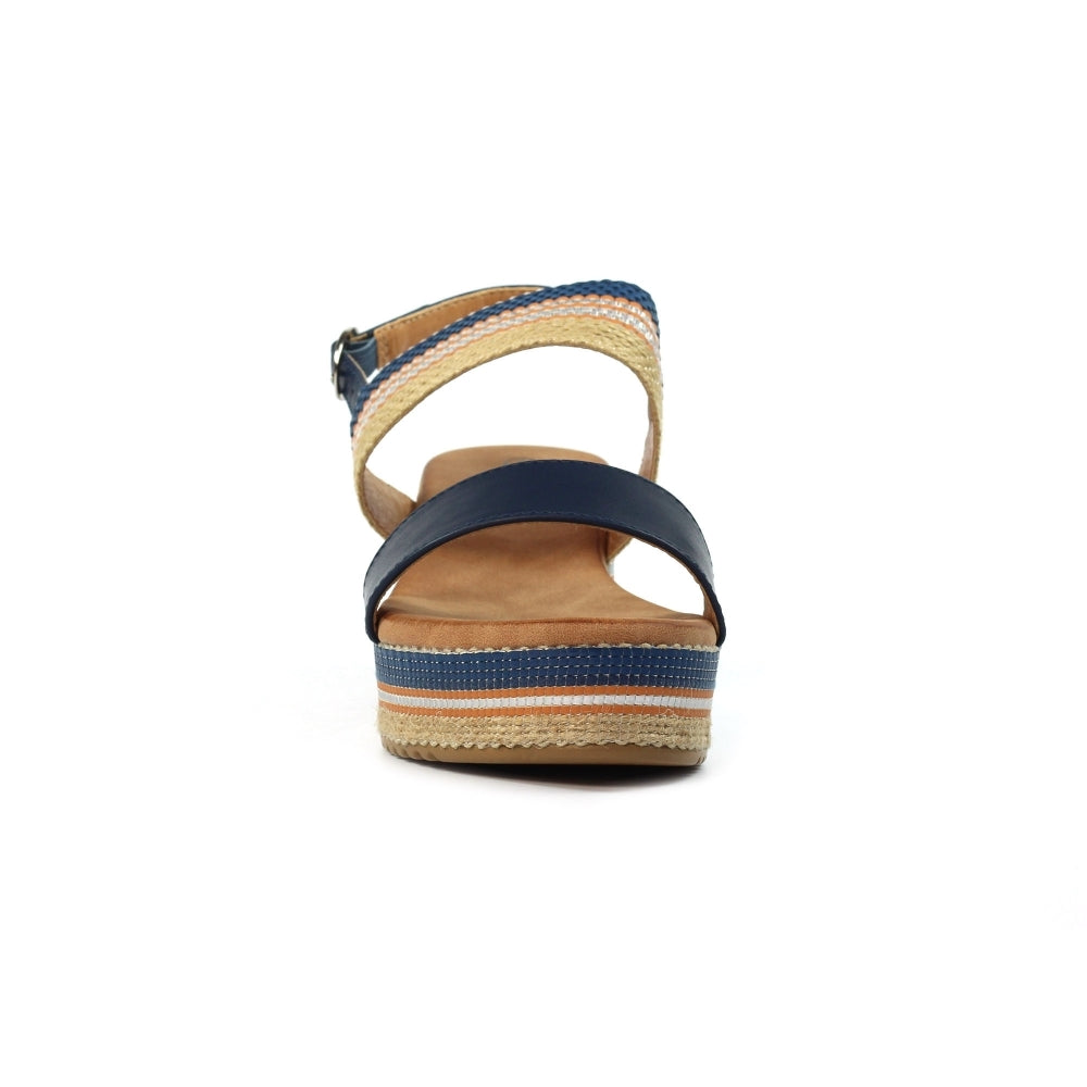Lunar Casual Platform Sandal Fay  NAVY JLY240BL