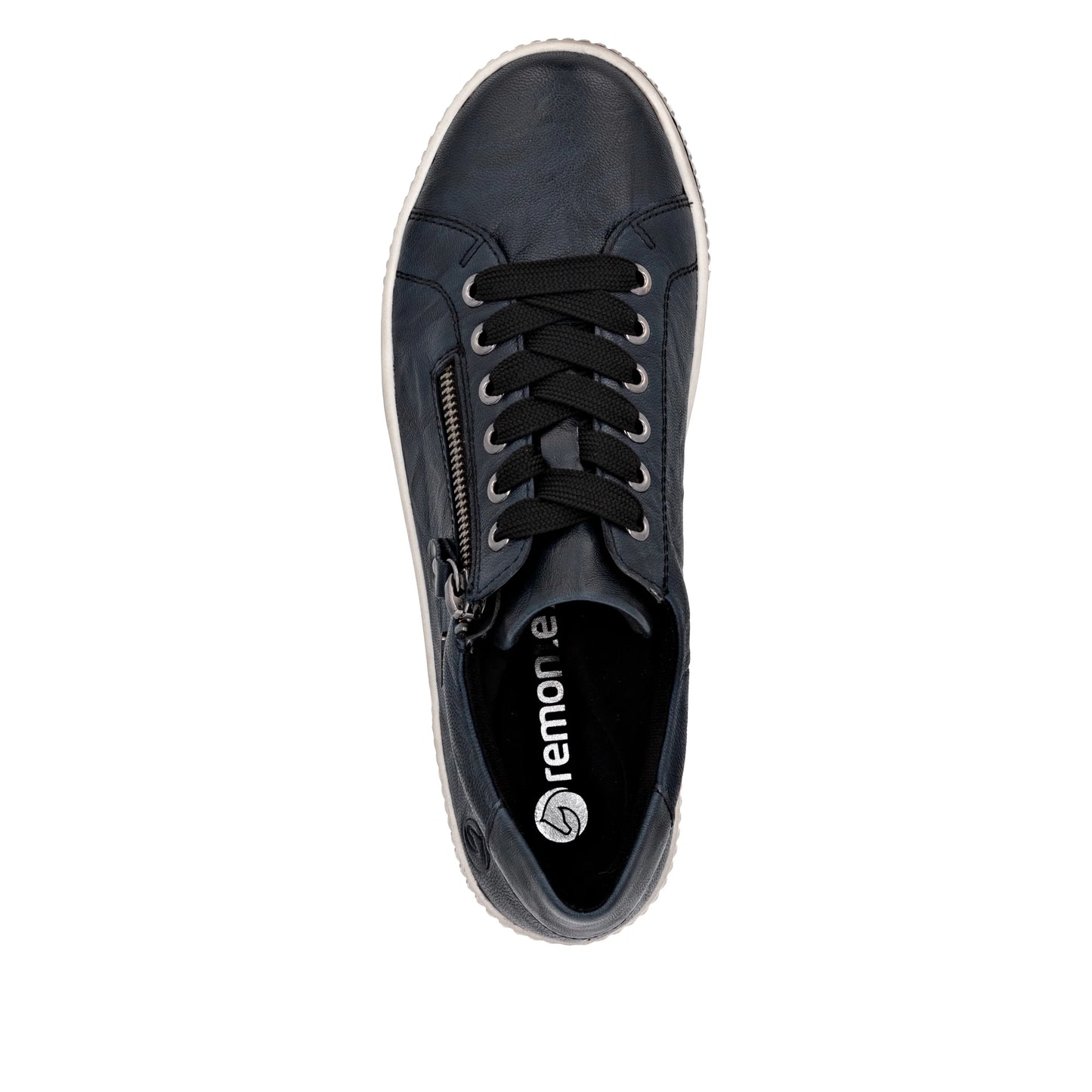 Remonte D0700 BLUE Leather Water Resistant Lace Shoe with Zip D0700-15