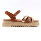 Lunar Flick TAN Espadrille Wedge Sandal JLH602TN