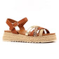 Lunar Flick TAN Espadrille Wedge Sandal JLH602TN