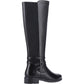 Hush Puppies Vanessa Black Leather Long Leg Boot