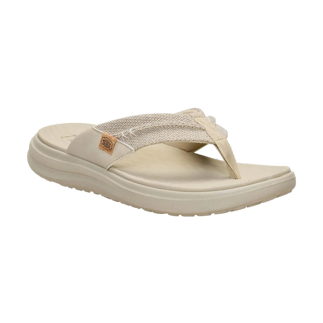 Hey Dude Finn Braided Tan Padded Insole Mule Toe Post sandal