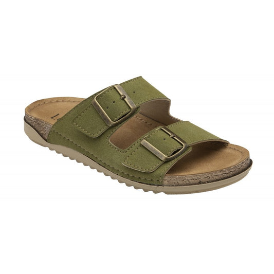 Lotus Trento Mule Buckle Sandals GREEN ULP376