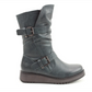 Heavenly Feet Boot Hannah OCEAN Vegan Friendly Mid Calf Wedge Boot
