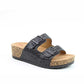 Heavenly Feet Brilliant Twin Buckle Mule Sandal