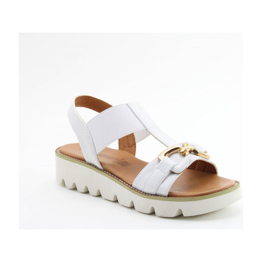 Heavenly Feet Lulu Vegan Friendly Chunky Sole Sandal WHITE