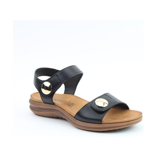 Heavenly Feet Vegan Friendly Sandal Penelope  BLACK PENELOPE