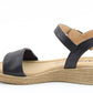 Heavenly Feet Sandal Sara Wide fitting Vegan friendly casual sandal  BLACK