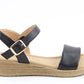 Heavenly Feet Sandal Sara Wide fitting Vegan friendly casual sandal  BLACK