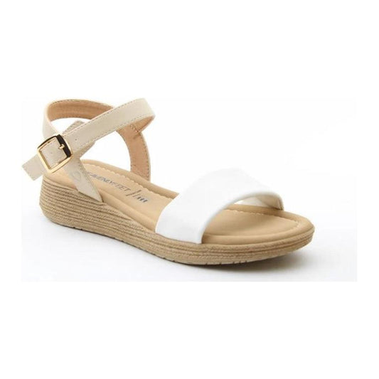 Heavenly Feet Sandal Sara Wide fitting Vegan friendly casual sandal WHITE/BEIGE SARA