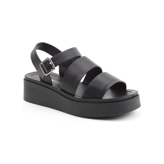 Heavenly Feet Vegan Friendly Wedge Sandal Swale BLACK