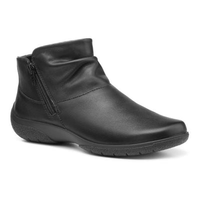 Hotter Boot MURMUR Ankle Boot with double zips EXTRA WIDE BLACK