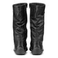 Hotter Boot Derrymore Long Flat Extra Wide Boot with Zip BLACK