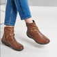 Hotter Boot WHISPER Soft Leather Flat Ankle Boot with  twin Zip Extra fit TAN