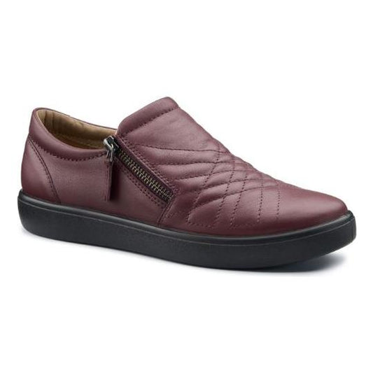 Hotter Shoe POPPY Trainer style Shoe with Zip WIDE  MAROON