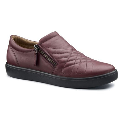 Hotter Shoe POPPY Trainer style Shoe with Zip WIDE  MAROON