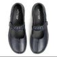 Hotter Shoe  Shake Leather Wide Fitting Bar Shoe NAVY WIDE