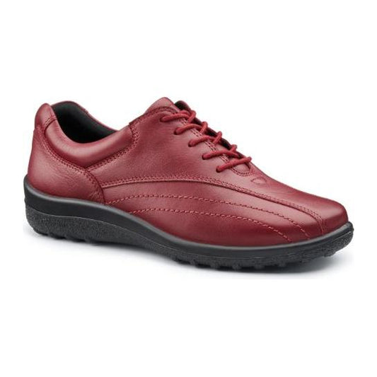 Hotter Shoe Tone Red Extra Wide Leather Lace up Shoe RED WIDE