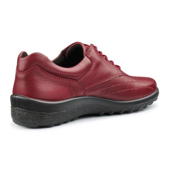 Hotter Shoe Tone Red Extra Wide Leather Lace up Shoe RED WIDE