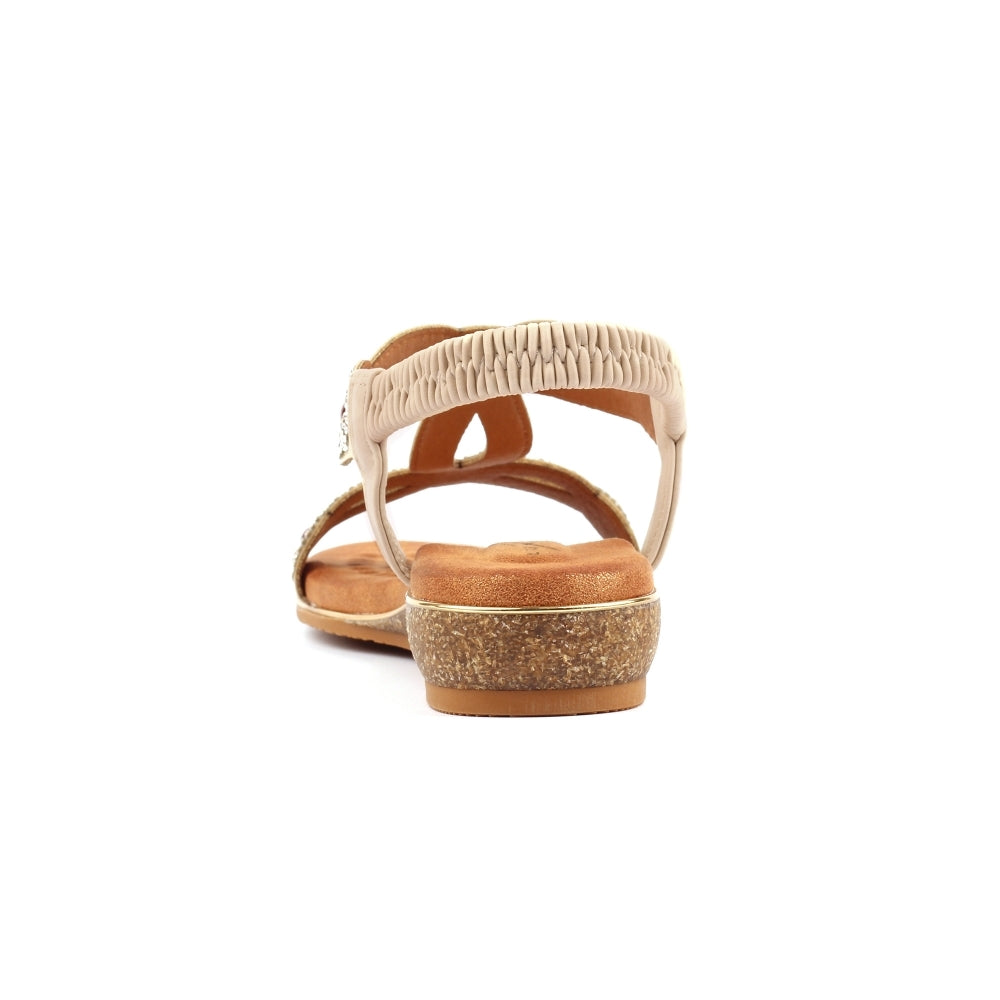 Lunar Wide Fit Sandal Indigo JLH616BG BEIGE