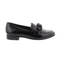 Jana Loafer style shoe in wide fitting BLACK  PAT 24260-018