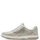 Jana 23665-44 SILVER Wide Fitting Trainer with Laces and Zip