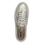 Jana 23665-44 SILVER Wide Fitting Trainer with Laces and Zip