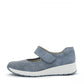 Jana 24664-42 Touch fastening Bar Shoe With Wedge Heel DENIM