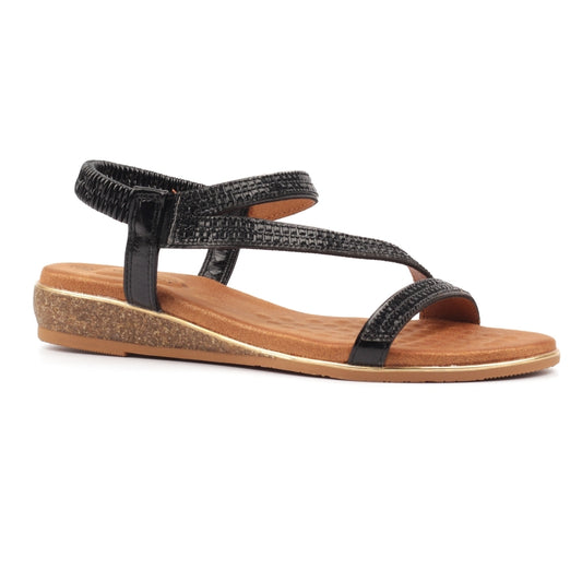 Lunar Jazmine BLACK JLH613BB WIDE FIT Comfort Sandal