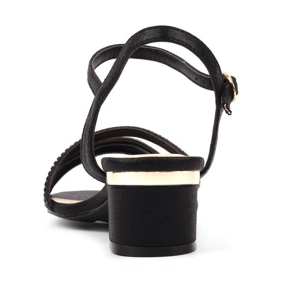 Lunar Jen BLACK Block Heel Dress Sandal JLH585AA
