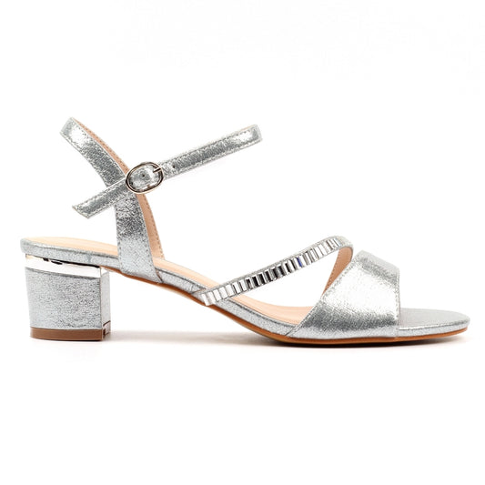 Lunar Jen SILVER Block Heel Sandal JLH585SL