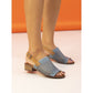 Lunar Sandal Jessica Soft Leather Low Heel Sandal JLV001BL BLUE