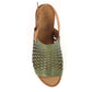 Lunar Sandal Jessica Soft Leather Low Block Heel  JLV001KK KHAKI