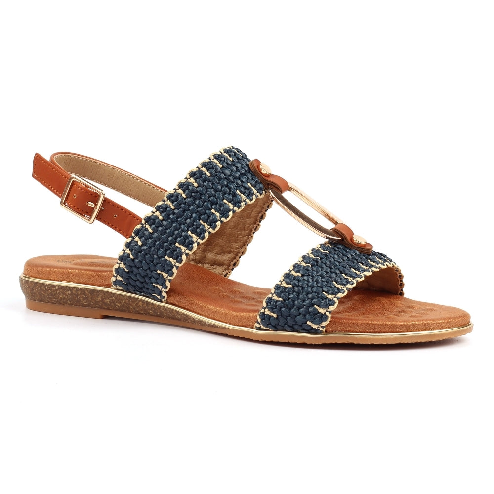 Lunar Jules NAVY Comfort Footbed Mule Sandal JLH587