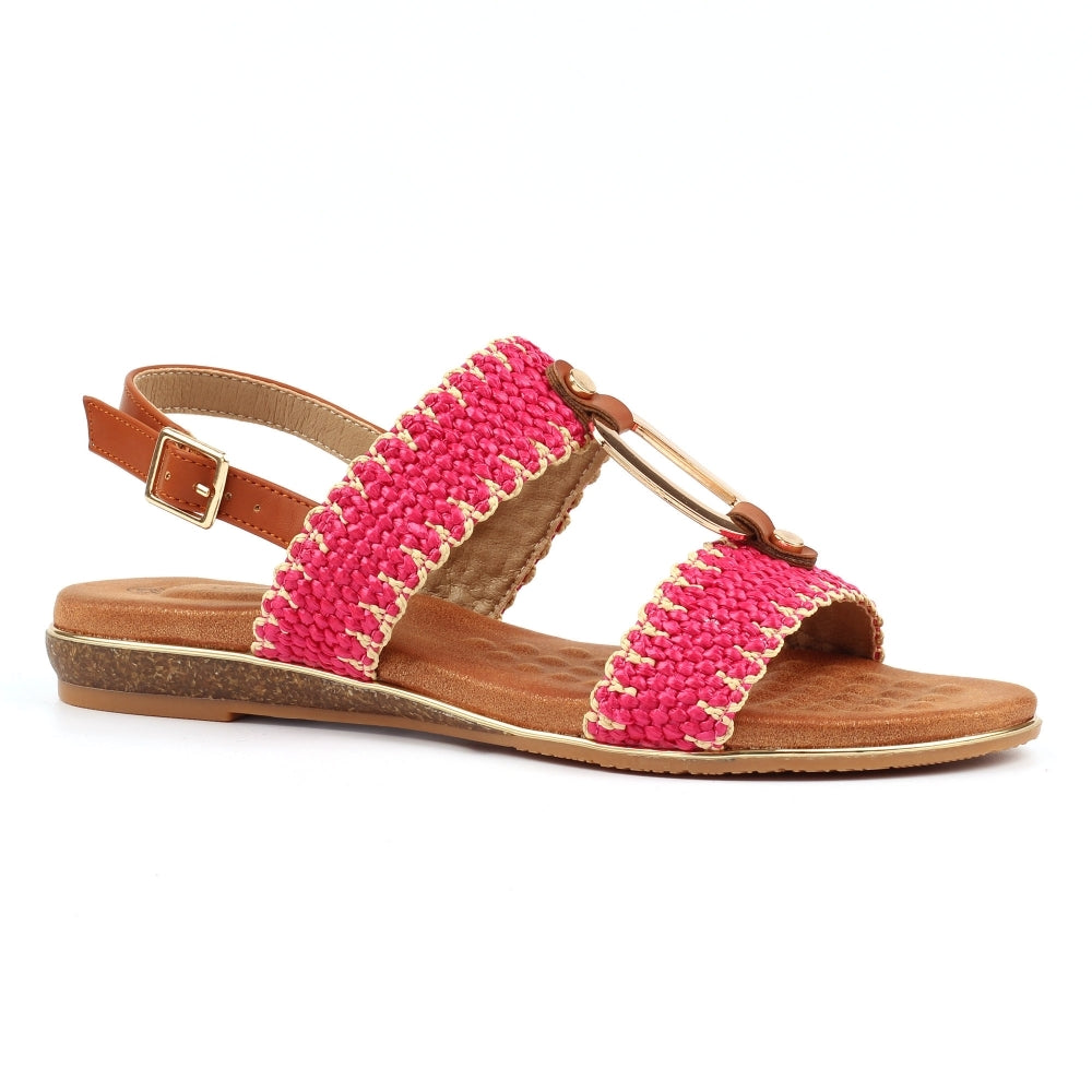 Lunar Jules PINK Comfort Insole Mule Sandal JLH587