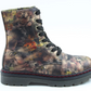 Heavenly Feet Justina Peony FOREST Green 8 eyelet Boot With Zip