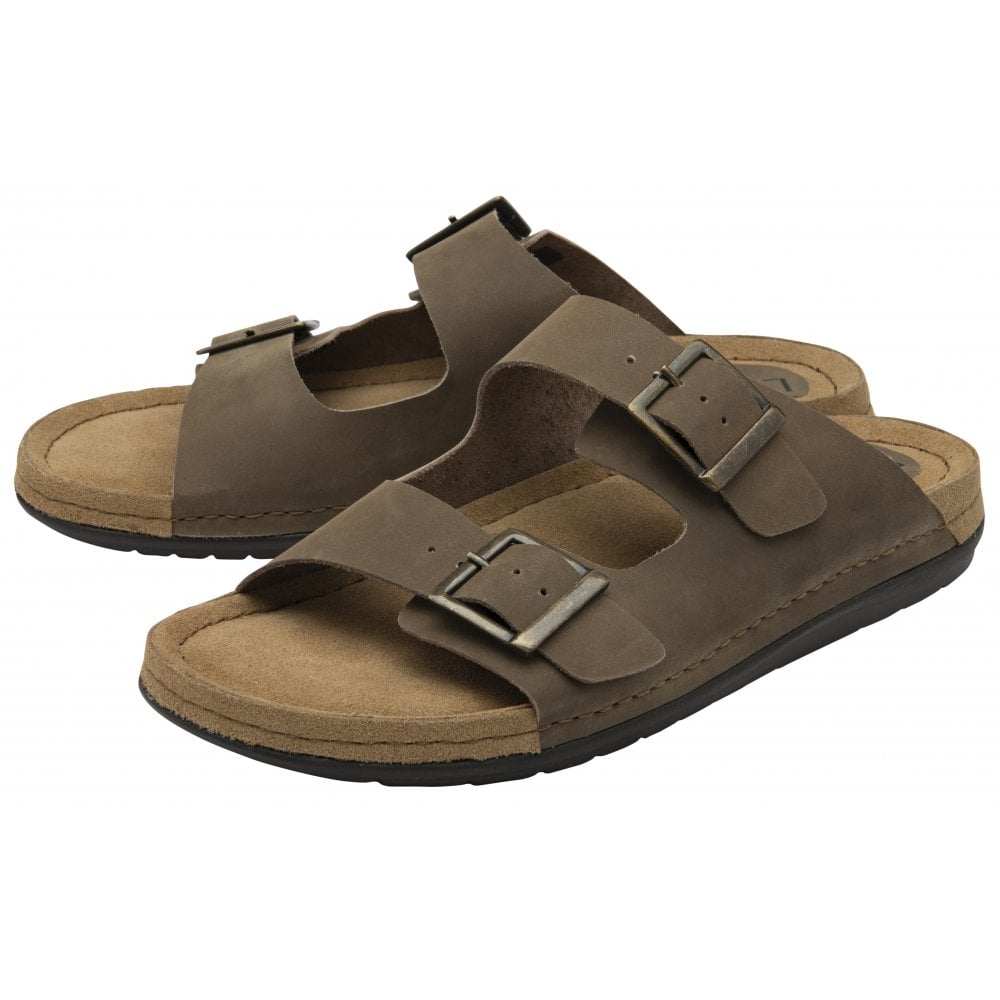 Lotus St Ives Mens Leather Mule Sandal